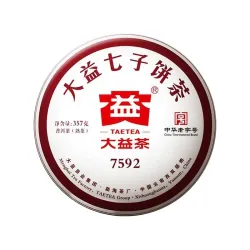 经典大益7592普洱熟茶饼